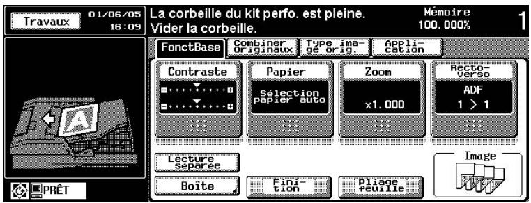 KONICA MINOLTA FS 509 - Vidage de la corbeille de l'unité de perforation PK-504/505 - 1