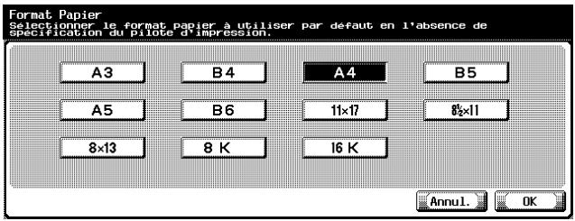 KONICA MINOLTA IC 204 CONTROLLER - Format de papier par défaut - 2