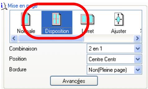 KONICA MINOLTA IC 204 CONTROLLER - Impression en mode Disposition - 1