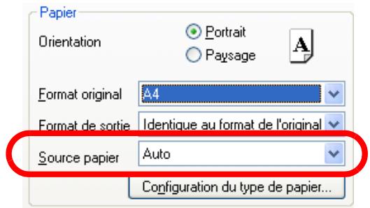 KONICA MINOLTA IC 204 CONTROLLER - Sélectionner une source papier - 1