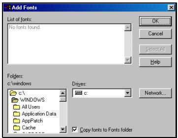 KONICA MINOLTA IC 204 CONTROLLER - Procédure d'installation des polices True type (Windows 98SE/Me/NT4.0/2000) - 3