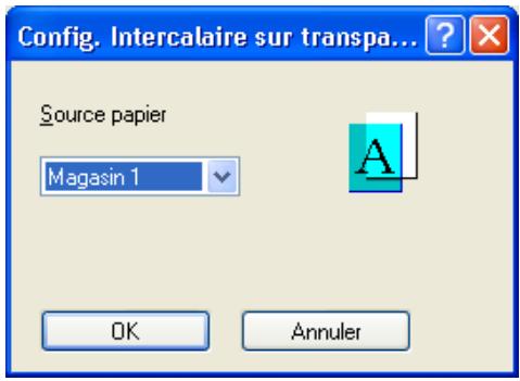 KONICA MINOLTA IC 204 CONTROLLER - Cliquez sur [OK] pour réafficher "Configuration du type de papier". Sélectionnez la case à cocher "Intercalaire sur transparent" et cliquez sur [Paramètres]. - 2