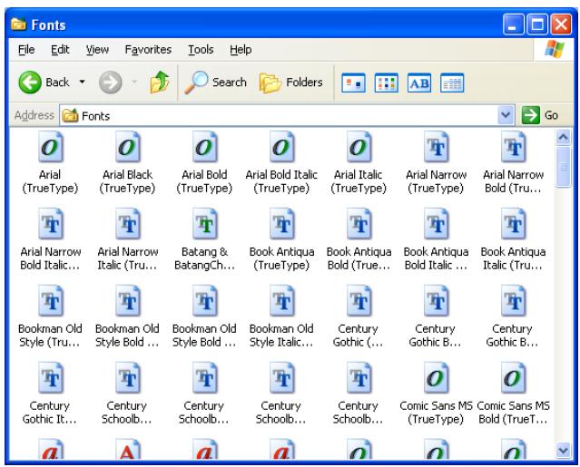 KONICA MINOLTA IC 204 CONTROLLER - Procédure d'installation des polices True type (Windows XP/Server 2003/XP x64/Server 2003 x64) - 1