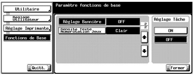 KONICA MINOLTA IC 204 CONTROLLER - Appuyez sur la touche correspondant au réglage désiré. - 1