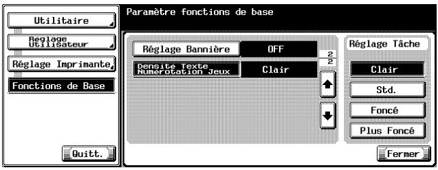 KONICA MINOLTA IC 204 CONTROLLER - Appuyez sur la touche correspondant au réglage désiré. - 1