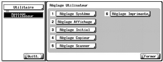 KONICA MINOLTA IC 204 CONTROLLER - Paramètres d'impression en mode Utilitaires - 3