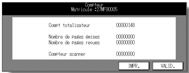 KONICA MINOLTA KM 7145 COPIER - Appuyez sur [COMPTEUR] dans le tableau de commande. - 2