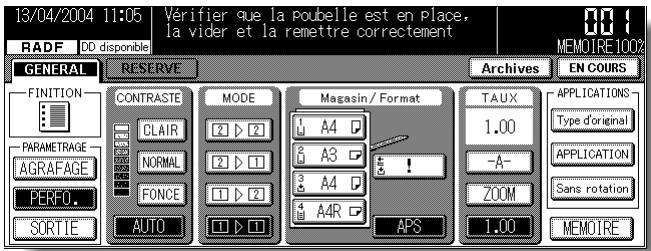 KONICA MINOLTA KM 7145 COPIER - Vider la corbeille de l'unité de perforation PK-114 - 1
