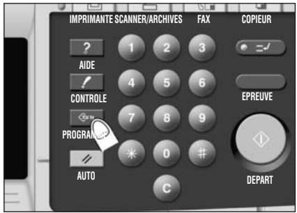 KONICA MINOLTA KM 7145 COPIER - Appuyez sur [PROGRAMME] dans le tableau de commande. - 1