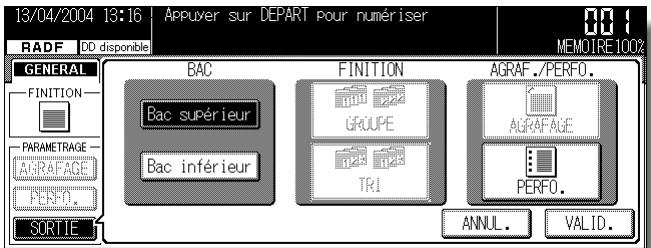 KONICA MINOLTA KM 7145 COPIER - Sélectionnez le mode de finition souhaité. - 5