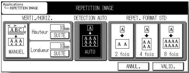 KONICA MINOLTA KM 7145 COPIER - Appuyez sur AUTO, Répét. 2 fois, Répét. 4 fois ou Répét. 8 fois, selon vos besoin. - 1