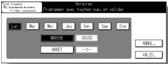 KONICA MINOLTA KM 7145 COPIER - [2] Programmation des horaires - 3