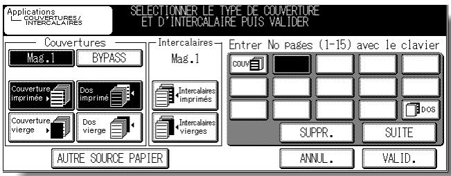 KONICA MINOLTA KM 7145 COPIER - Sélectionnez le mode de couverture souhaité. - 1