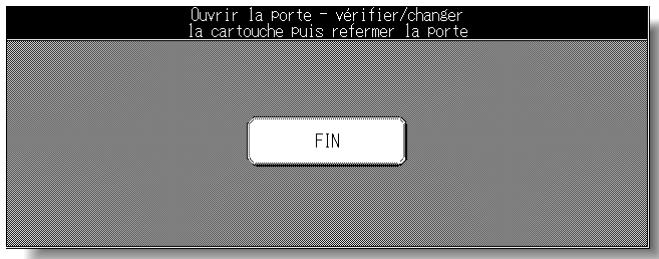 KONICA MINOLTA KM 7145 COPIER - Introduction d'une nouvelle cartouche d'agrafes dans le module de finition FS-112 (suite) - 1