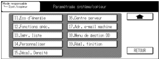 KONICA MINOLTA KM 7145 COPIER - Écran Paramétrage système/copieur - 1