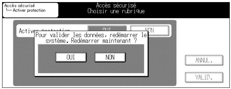 KONICA MINOLTA KM 7145 COPIER - Activez ou désactivez le mode Accès sécurisé. - 2