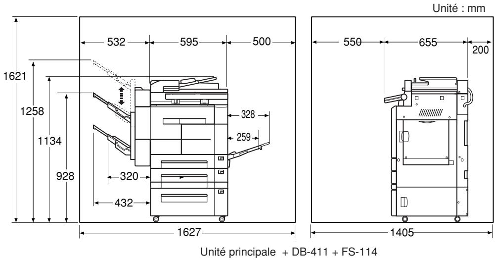 KONICA MINOLTA KM 7145 COPIER - ATTENTION : Espace d'installation - 4