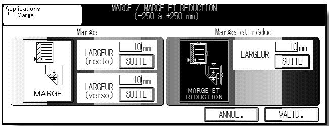 KONICA MINOLTA KM 7145 COPIER - Appuyez sur Marge et réduction, puis indiquez le décalage de marge. - 1
