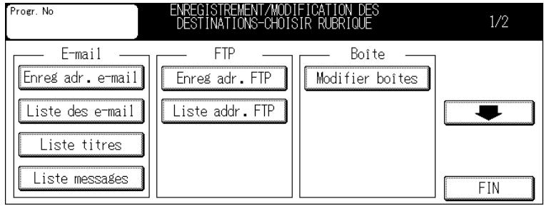 KONICA MINOLTA KM 7145 COPIER - Appuyez sur Boîte, puis sur Prog. touches, à droite de l'écran. - 1