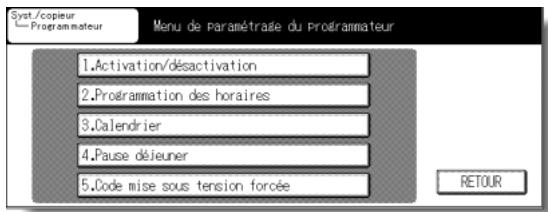 KONICA MINOLTA KM 7145 COPIER - [2] Programmation des horaires - 1