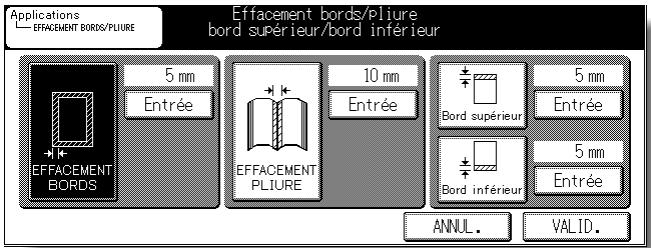 KONICA MINOLTA KM 7145 COPIER - Sélectionnez le mode d'effacement souhaité, puis définissee le degré d'effacement. - 1