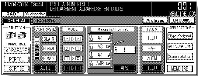 KONICA MINOLTA KM 7145 COPIER - L'écran général s'affiche. - 1