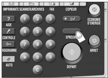 KONICA MINOLTA KM 7145 COPIER - Appuyez sur [ÉPREUVE] dans le tableau de commande. - 1