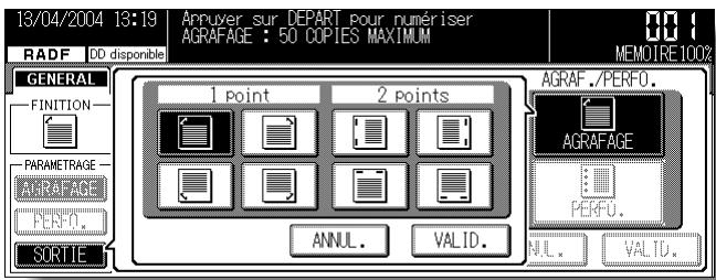 KONICA MINOLTA KM 7145 COPIER - Appuyez sur SORTIE dans l'écran général pour afficher le menu contextuel de finition. - 2