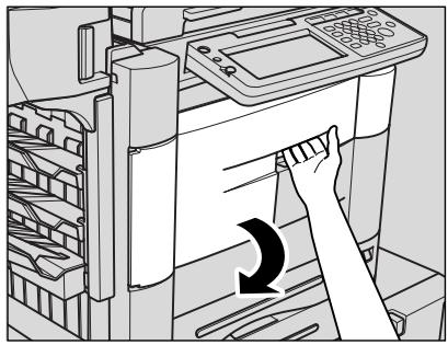 KONICA MINOLTA KM 7145 COPIER - Ouvrez la porte avant du module de finition, et videz la corbeille. - 1
