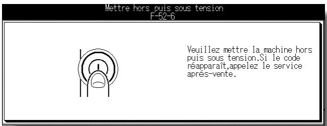 KONICA MINOLTA KM 7145 COPIER - Affichage de l'écran Mettre hors puis sous tension - 1