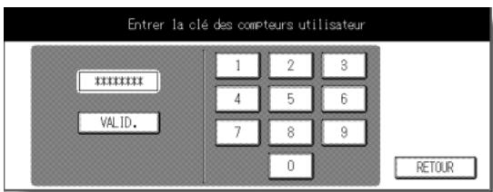 KONICA MINOLTA KM 7145 COPIER - Comment acceder à l'écran de paramétrage des compteurs utiliser - 2