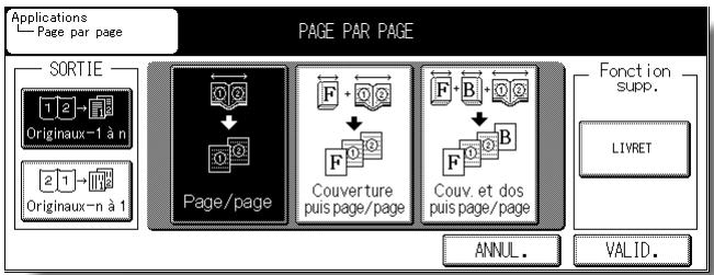 KONICA MINOLTA KM 7145 COPIER - Sélectionnez le mode Page par page souhaité. - 1