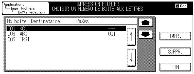 KONICA MINOLTA KM 7145 COPIER - Sortie de données dans la boîte de télécopie confidentielle : - 1