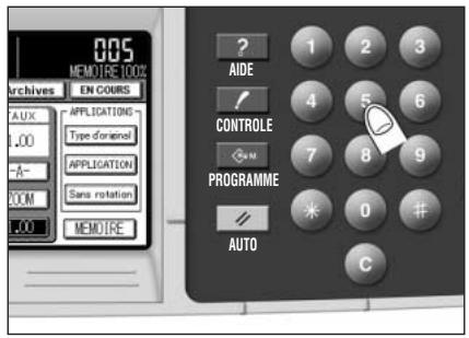KONICA MINOLTA KM 7145 COPIER - Entre la quantité à imprimer à l'aide du pavé numérique du tableau de commande. - 1