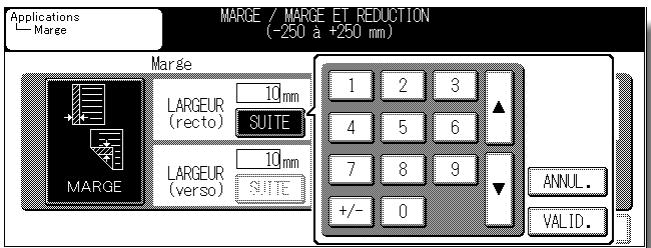 KONICA MINOLTA KM 7145 COPIER - Appuyez sur Marge, puis indiquez le décalage de marge. - 1