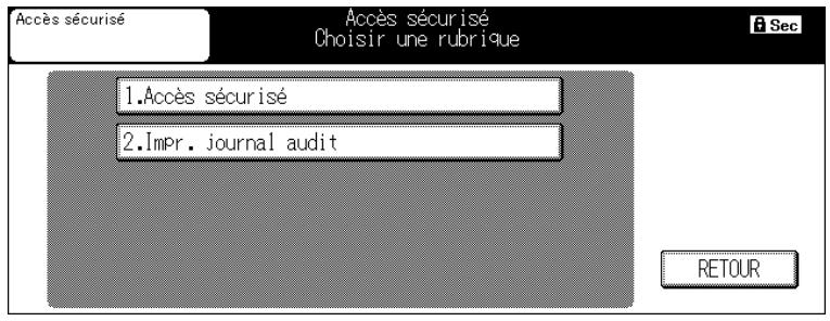 KONICA MINOLTA KM 7145 COPIER - Appuyez sur la touche 2. Impr. journal audit. - 1
