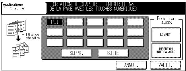 KONICA MINOLTA KM 7145 COPIER - Utilisez le pavé numérique du tableau de commande pour entraîr le numéro de chaque page de titre. - 1