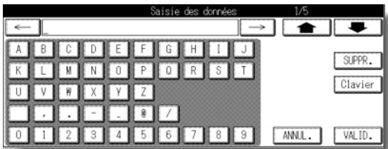 KONICA MINOLTA KM 7145 COPIER - Écran Saisie des données - 1