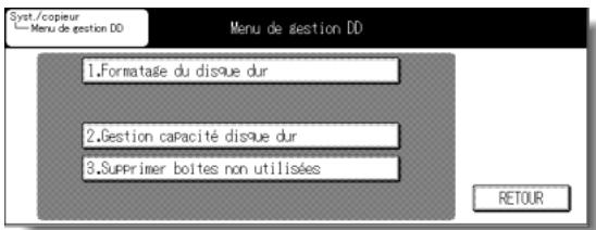 KONICA MINOLTA KM 7145 COPIER - [18] Menu de gestion DD - 4