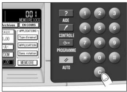 KONICA MINOLTA KM 7145 COPIER - Appuyez sur [C (ANNUL.).] - 1
