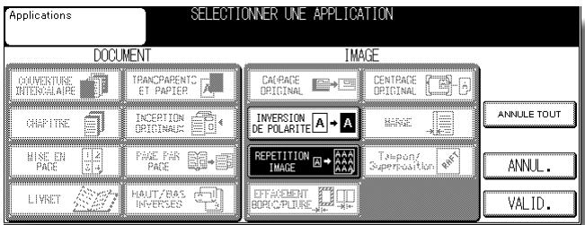 KONICA MINOLTA KM 7145 COPIER - Appuyez sur Répartition image dans l'écran de selection d'application. - 1