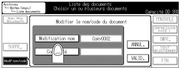 KONICA MINOLTA KM 7222 DOCU FOLDER - Appuyez sur Modification nom. - 1