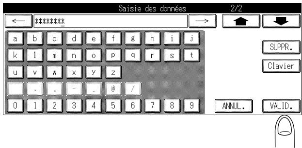 KONICA MINOLTA KM 7222 DOCU FOLDER - Saisissez le code d'accès et appuyez sur VALID. - 1
