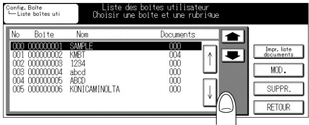 KONICA MINOLTA KM 7222 DOCU FOLDER - Modification du paramétrage de la boîte utilisateur - 2