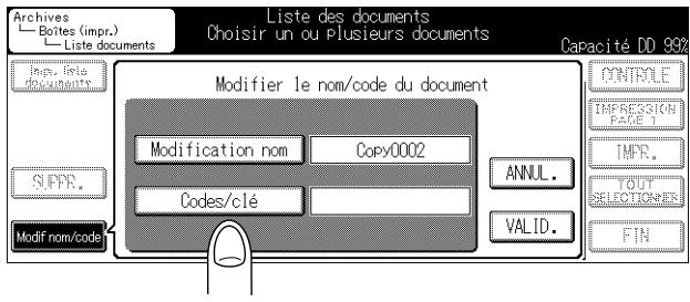 KONICA MINOLTA KM 7222 DOCU FOLDER - Appuyez sur Codes/clé. - 1