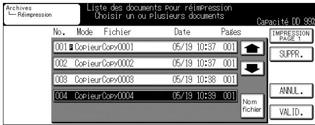 KONICA MINOLTA KM 7222 DOCU FOLDER - Sélectionnez le document à imprimer. - 1