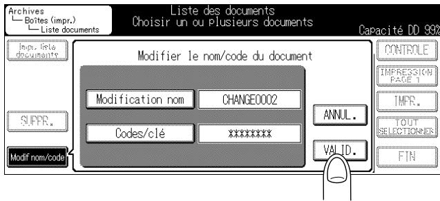 KONICA MINOLTA KM 7222 DOCU FOLDER - Appuyez sur VALID. - 1