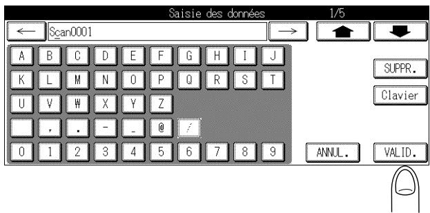 KONICA MINOLTA KM 7222 DOCU FOLDER - Saisissez le nouveau nom du fichier et appuyez sur VALID. - 1