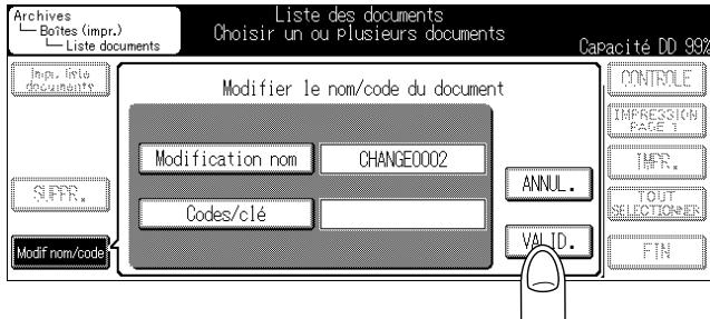 KONICA MINOLTA KM 7222 DOCU FOLDER - Vérifiez le nom du fichier et appuyez sur VALID. - 1