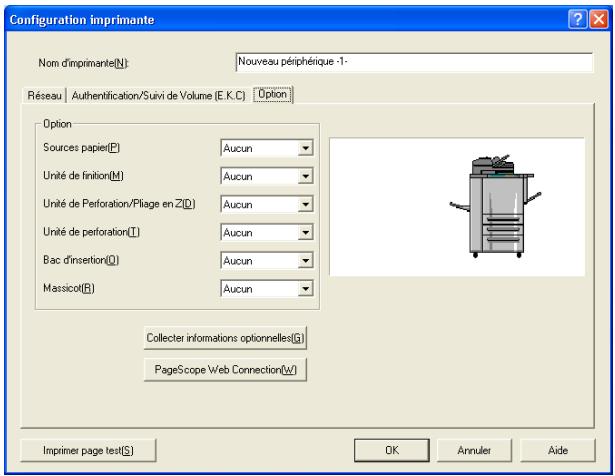 KONICA MINOLTA PSDA VER1.1 - Onglet "Option" - 1